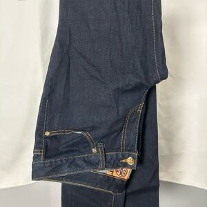 Tory Burch Women's Dark Indigo Slim Straight Jeans
